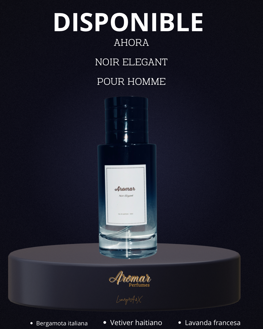 Aromar Noir Elegant Pour Homme - Perfume de Lujo 50ml